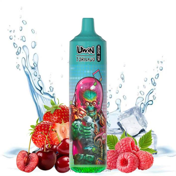 UWIN Crystal Brasília - sorvete de morango framboesa cereja UWIN CRYSTAL vaporizador descartável de 35k 60BZ22