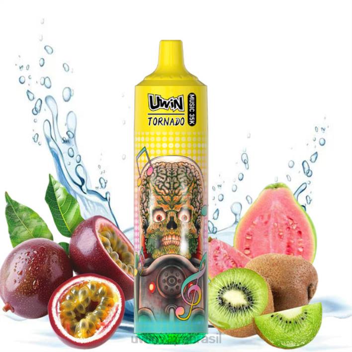 UWIN Crystal Descartável - kiwi maracujá goiaba UWIN CRYSTAL vaporizador descartável de 35k 60BZ23