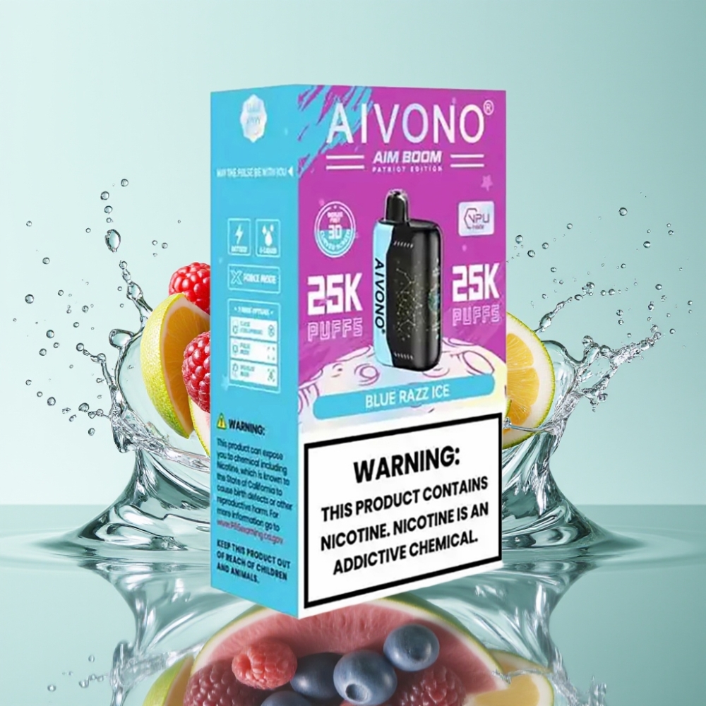 Aivono AIM BOOM 25000 Puffs 28ml 650mAh Blue Razz Gelo