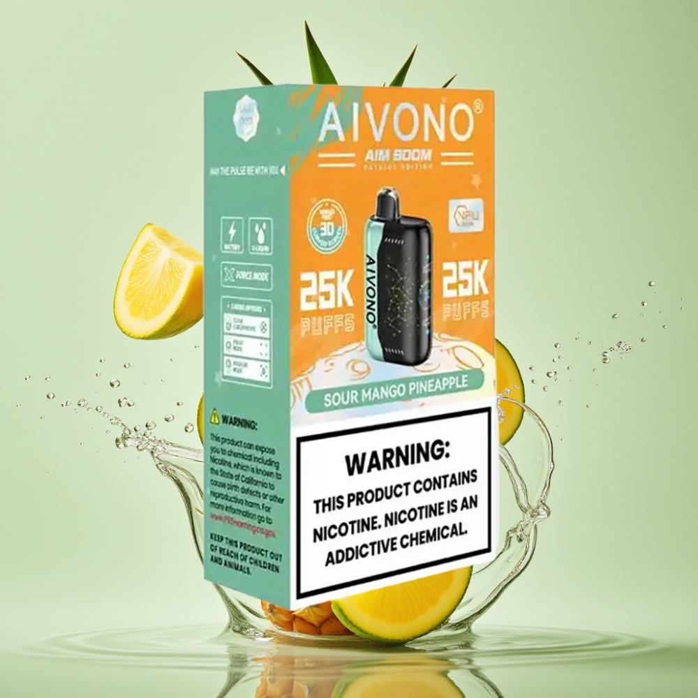 Aivono AIM BOOM 25000 Puffs 28ml 650mAh Sabor Manga Abacaxi Azedo