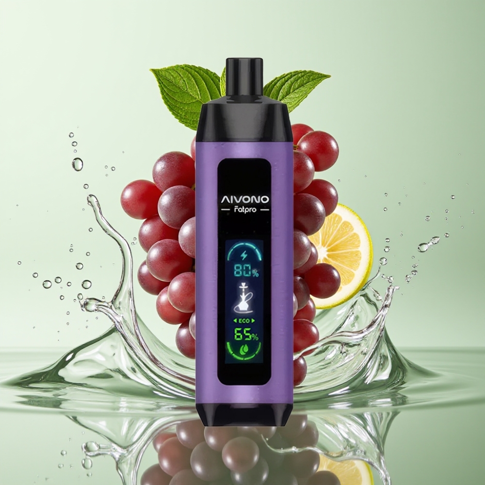 Aivono AIM FATPRO 22000 Puffs 28ml 5% Nic Uva Hortelã Eco/Boost 0.6ohm