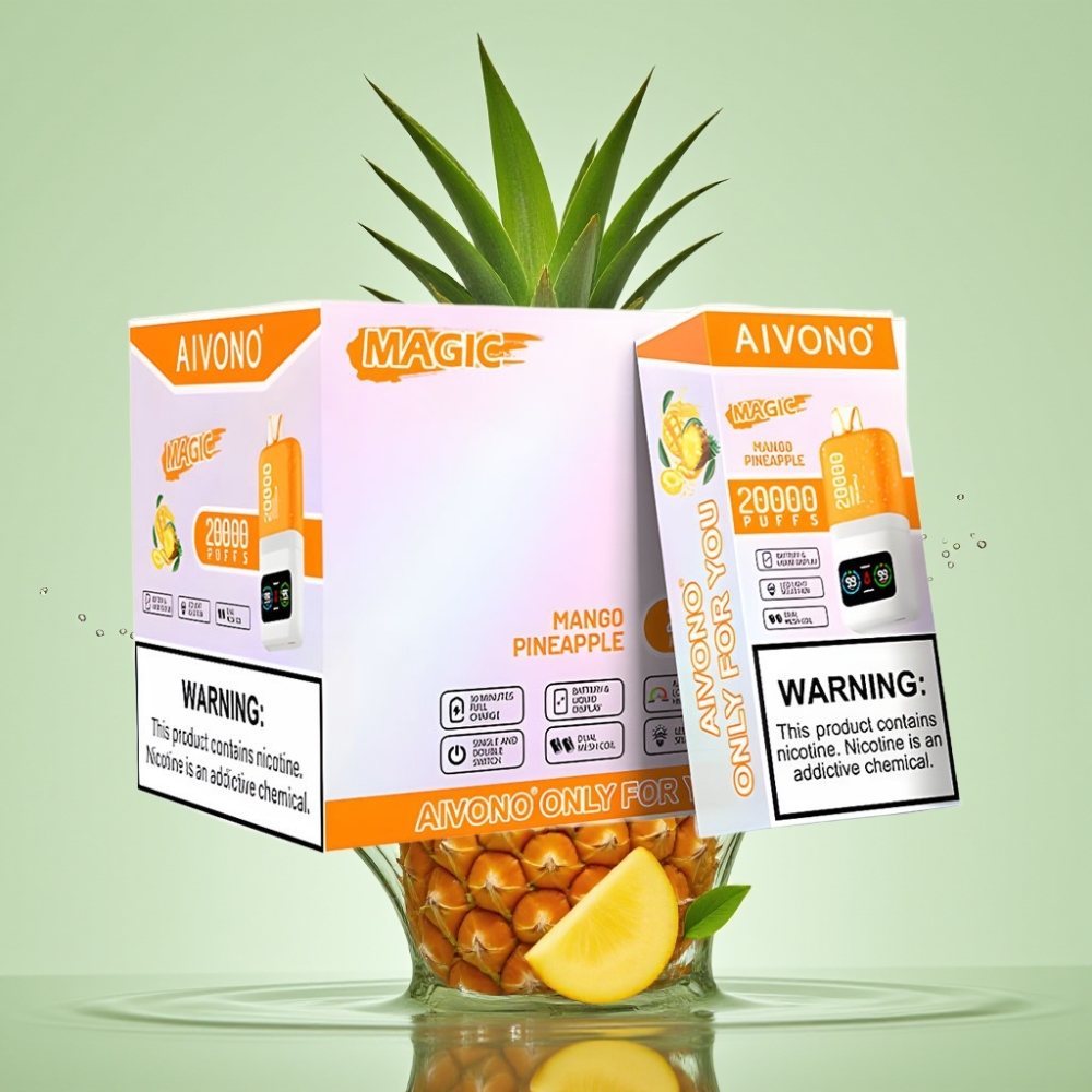 Aivono AIM MAGIC 20000 Puffs 26ml Dual Mesh LCD Tipo-C 600mAh Manga Abacaxi