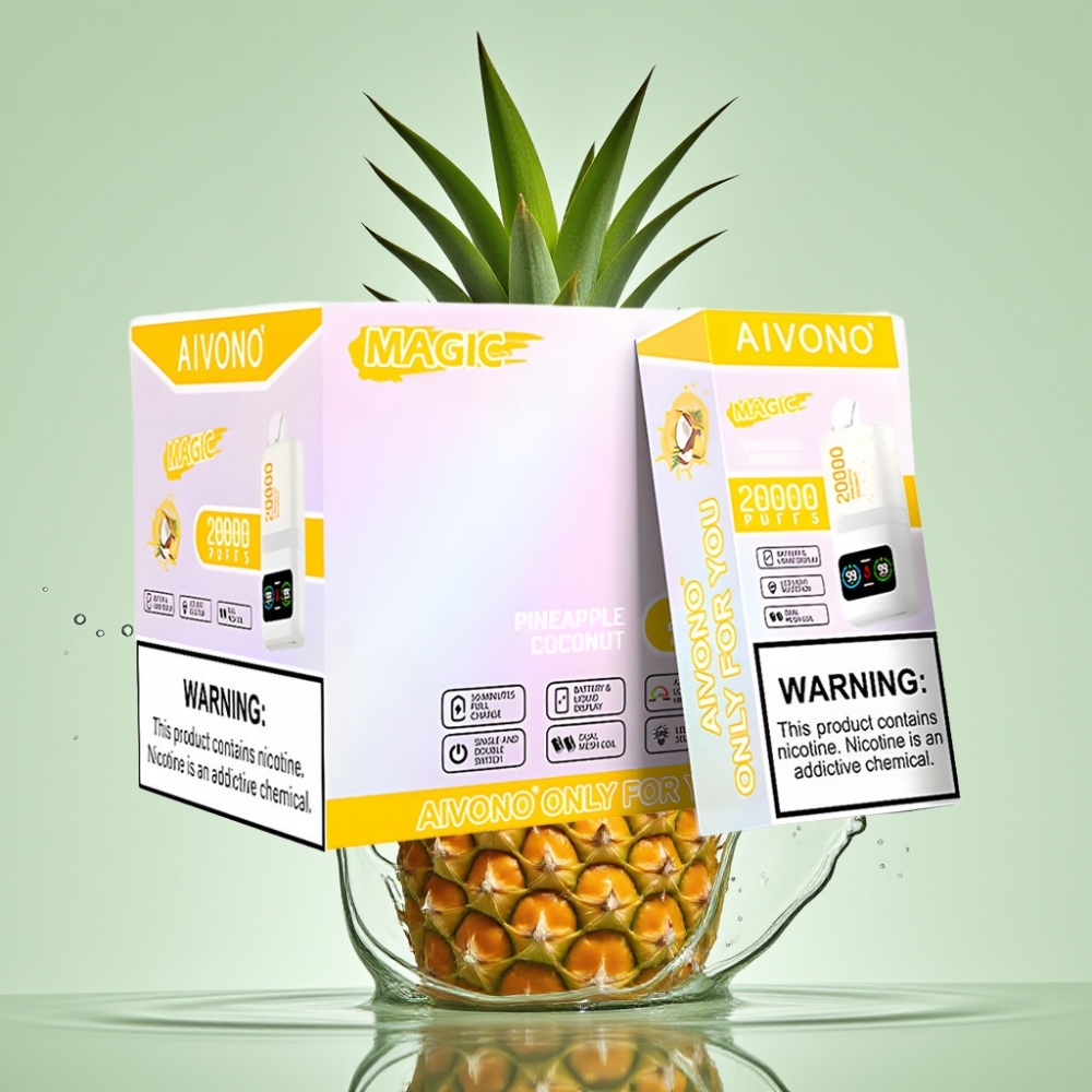 Aivono AIM MAGIC 20000 Puffs 26ml LCD Tipo-C 600mAh Sabor Abacaxi Coco