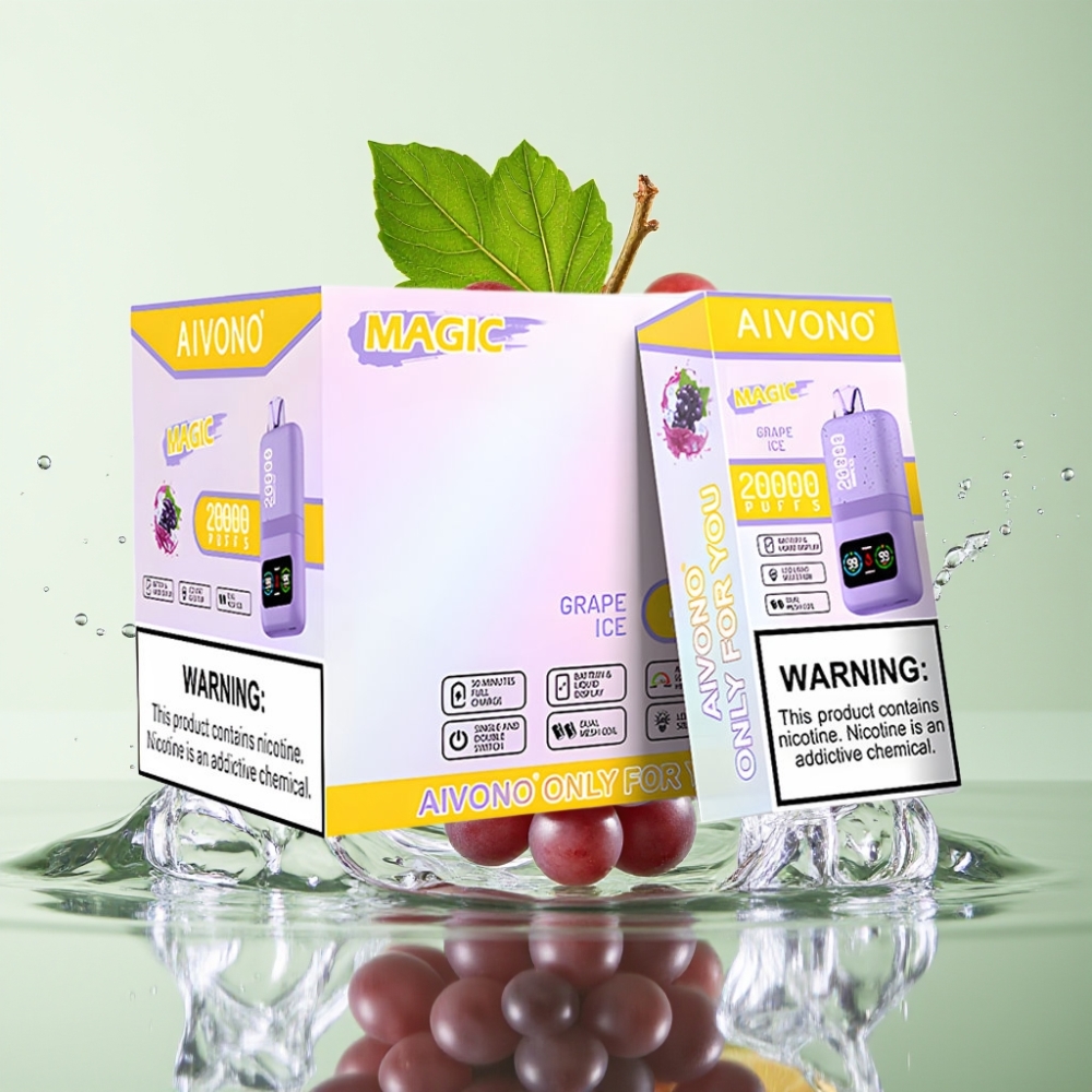Aivono AIM MAGIC 20000 Puffs 26ml Uva Gelo Dual Mesh LCD Tipo-C 600mAh