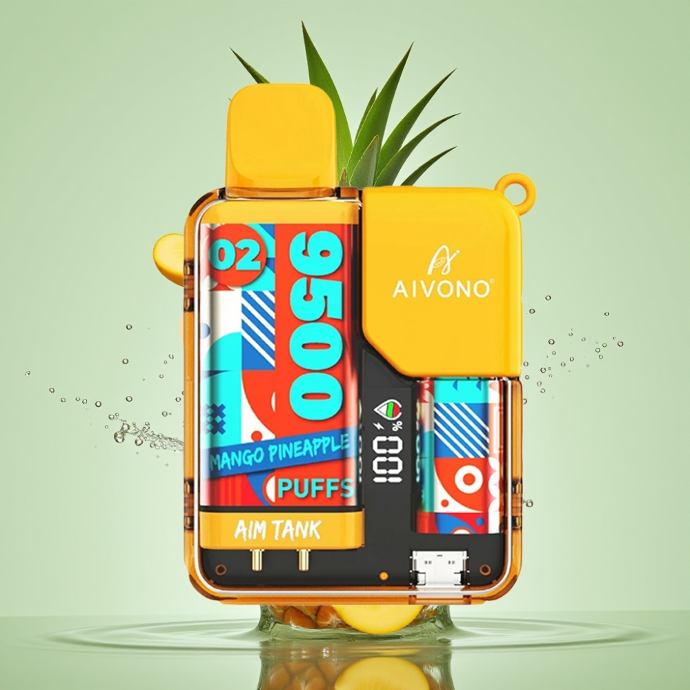 Aivono AIM-TANK 9500 Puffs 18ml 650mAh LCD 1.2ohm Manga Abacaxi