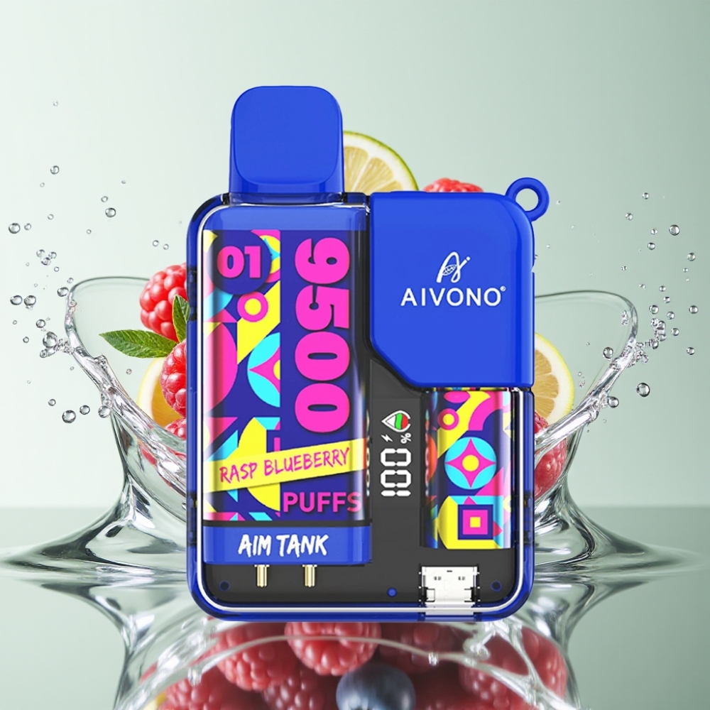 Aivono AIM-TANK 9500 Puffs 18ml 650mAh LCD Framboesa Mirtilo