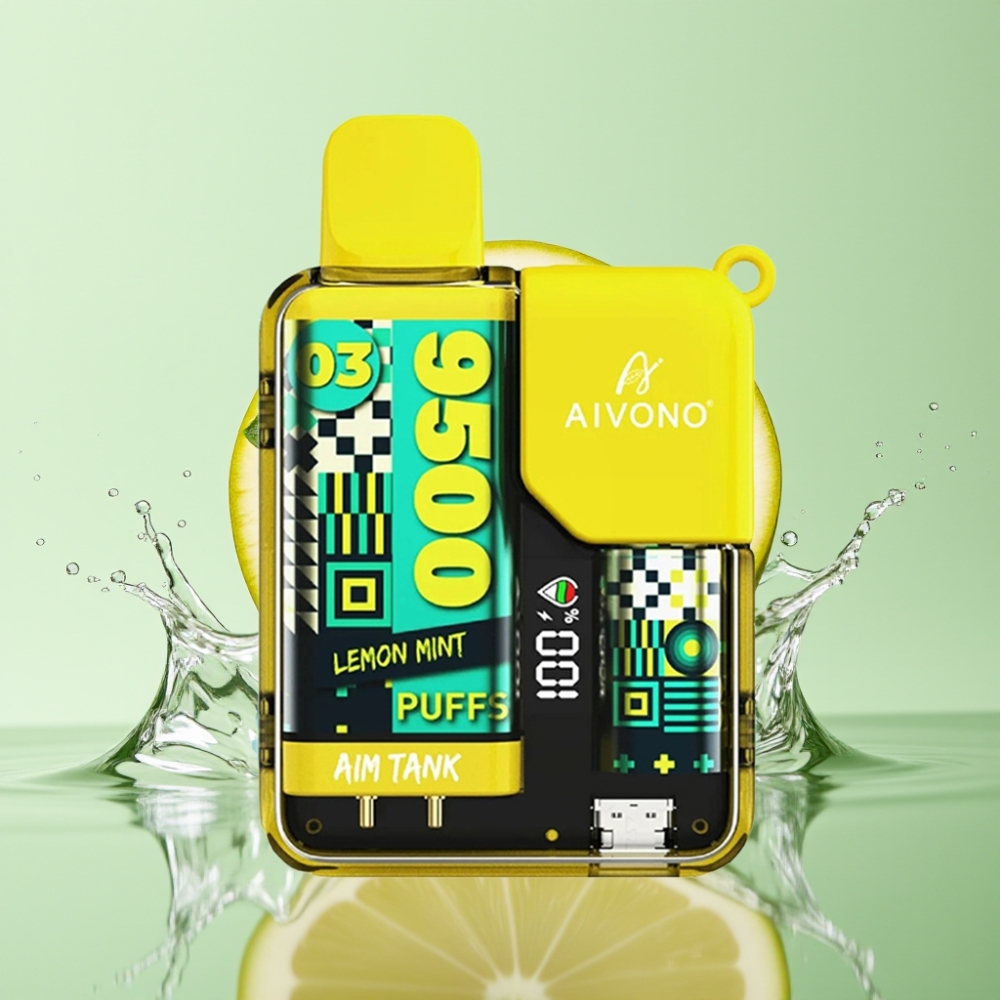 Aivono AIM-TANK 9500 Puffs 18ml 650mAh LCD Limão Hortelã
