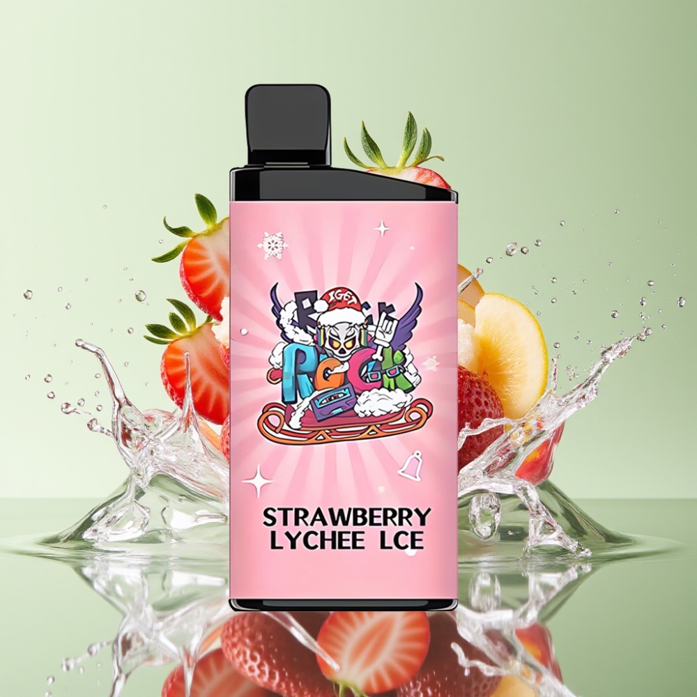 IGET Bar 3500 Puffs 1400mAh Morango Lichia Gelo Descartável
