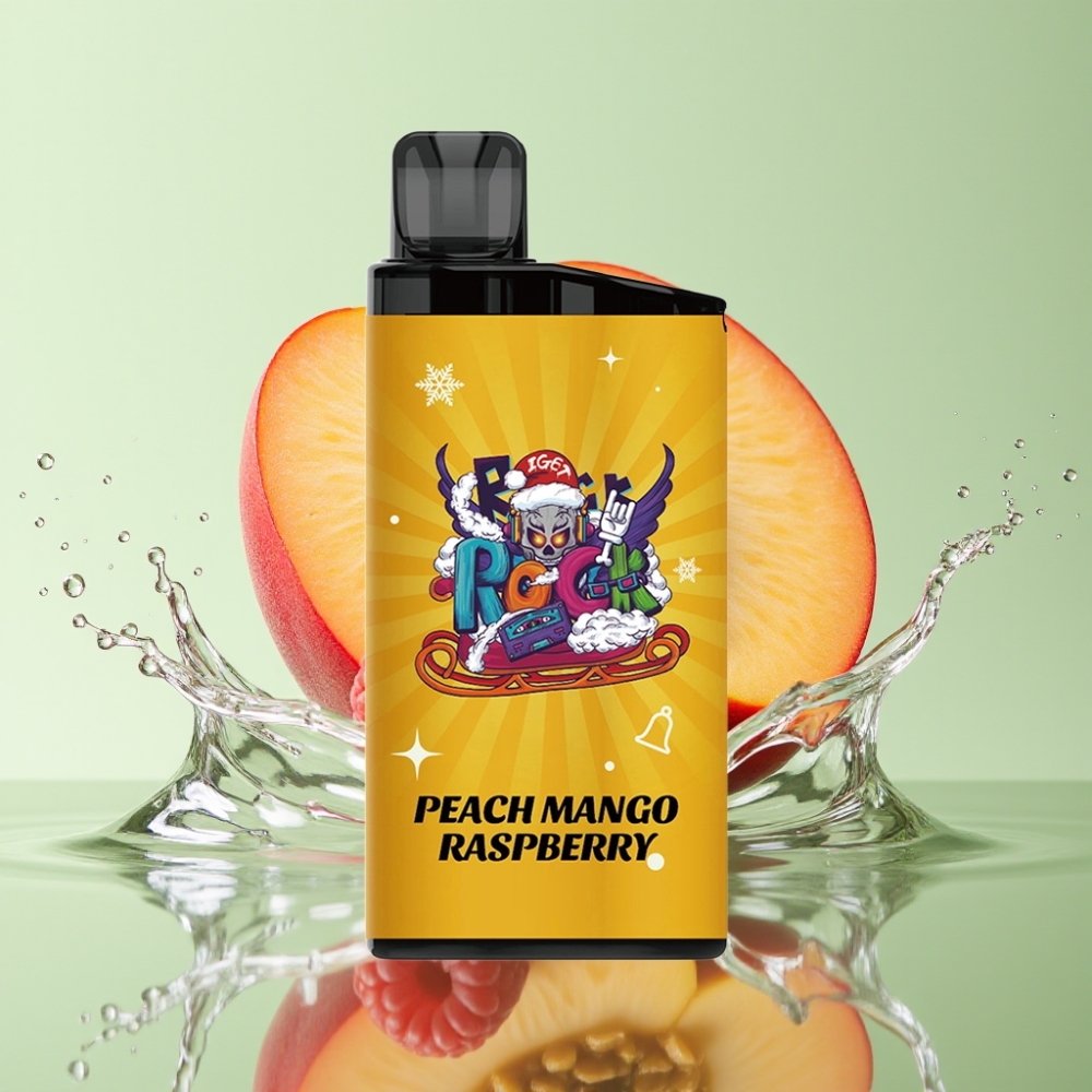 IGET Bar 3500 Puffs 1400mAh Pêssego Manga Framboesa