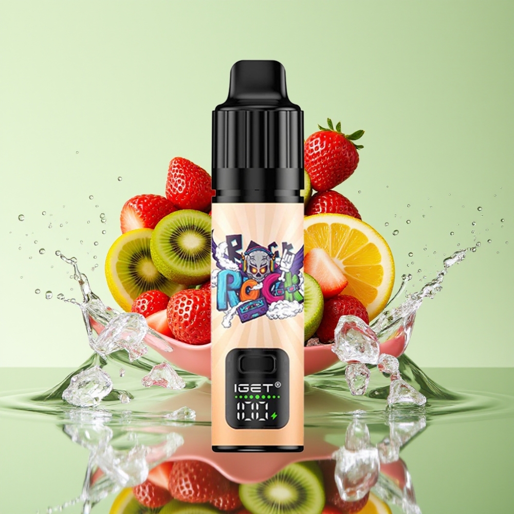 IGET BAR PLUS S3 POD 10000 Puffs 18ml 5% Morango Kiwi Gelo Vape Descartável IGET BAR PLUS S3 POD 10000 Puffs 18ml 5% Morango Kiwi Gelo Vape Descartável
