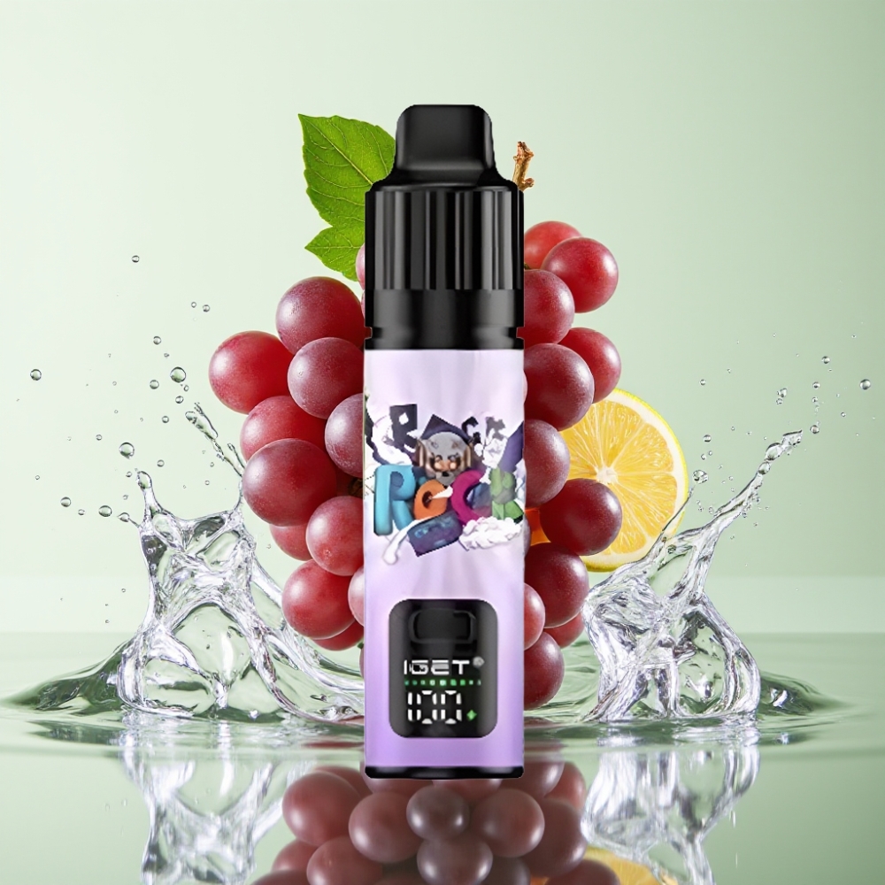 IGET BAR PLUS S3 POD 10000 Puffs 5% Nicotina 18ml Uva Gelada Vape Descartável IGET BAR PLUS S3 POD 10000 Puffs 5% Nicotina 18ml Uva Gelada Vape Descartável