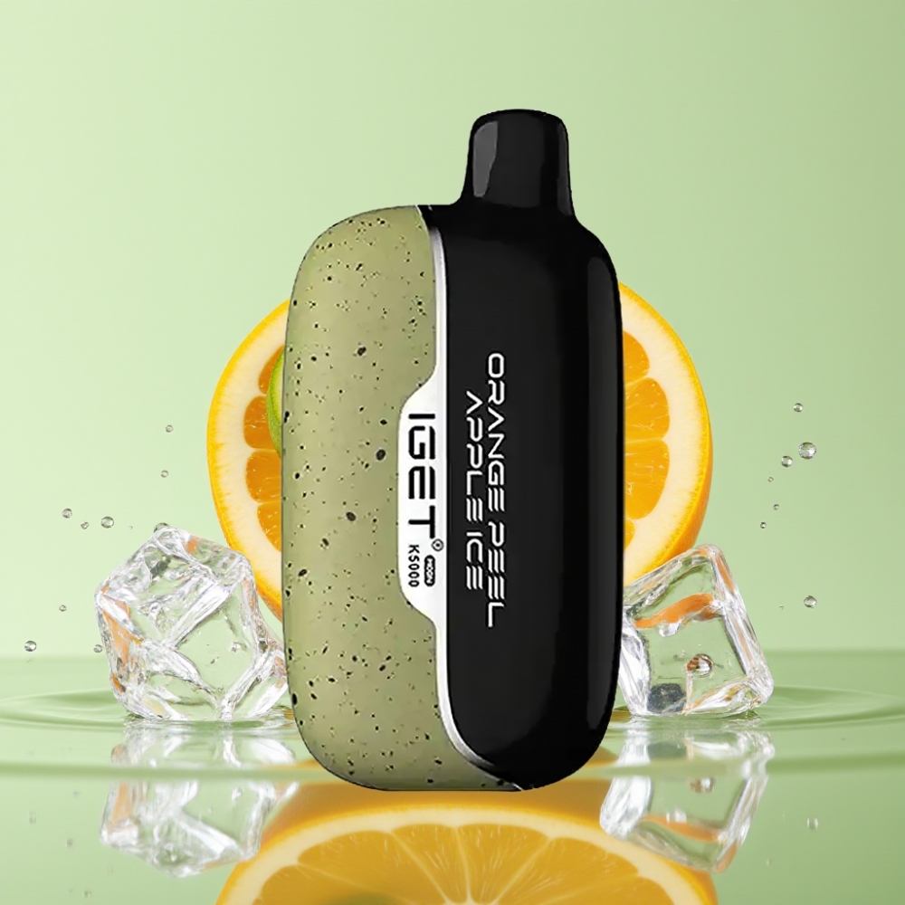 IGET Moon K5000 Puffs 81.5g PC 1.35 Ohm 49.5mm Casca de Laranja Maçã Gelada IGET Moon K5000 Puffs 81.5g PC 1.35 Ohm 49.5mm Casca de Laranja Maçã Gelada