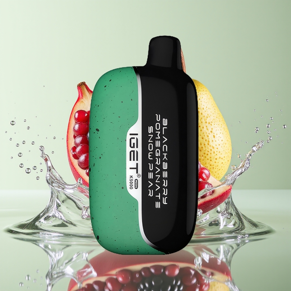 IGET Moon K5000 Puffs 81.5g PC 1.35 Ohm 49.5x25.3x99.4mm Amora Romã Pêra Neve IGET Moon K5000 Puffs 81.5g PC 1.35 Ohm 49.5x25.3x99.4mm Amora Romã Pêra Neve