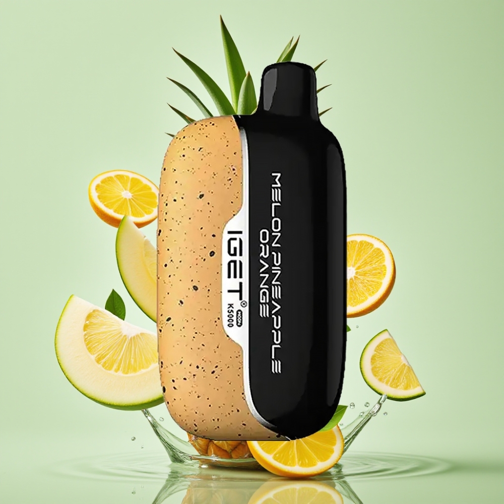 IGET Moon K5000 Puffs 81.5g PC 1.35 Ohm Melão Abacaxi Laranja IGET Moon K5000 Puffs 81.5g PC 1.35 Ohm Melão Abacaxi Laranja