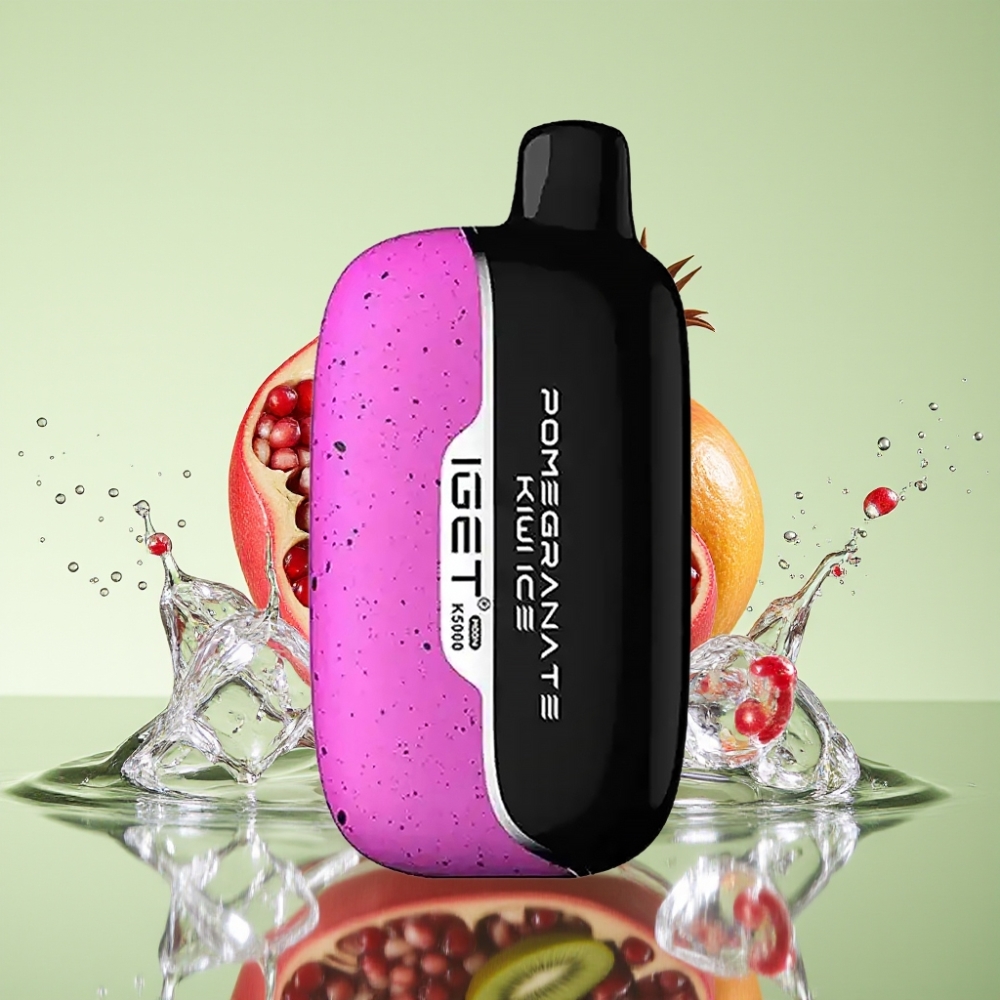 IGET Moon K5000 Puffs 81.5g PC 1.35 Ohm Romã Kiwi Gelo IGET Moon K5000 Puffs 81.5g PC 1.35 Ohm Romã Kiwi Gelo