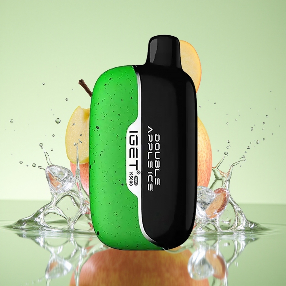 IGET Moon K5000 Puffs Dupla Maçã Ice 81.5g PC 1.35 Ohm Mesh 49.5x25.3x99.4mm IGET Moon K5000 Puffs Dupla Maçã Ice 81.5g PC 1.35 Ohm Mesh 49.5x25.3x99.4mm