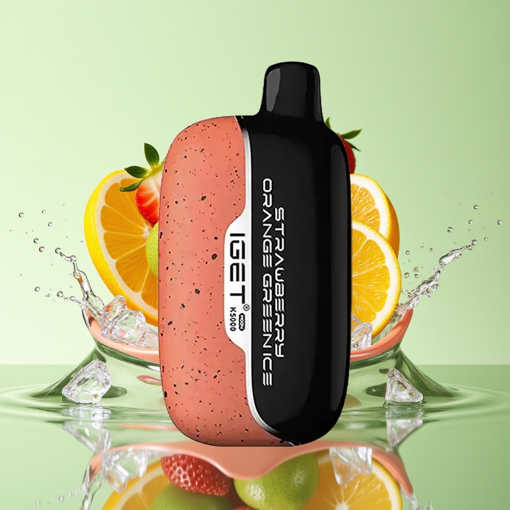 IGET Moon K5000 Puffs PC 1.35 Ohm Morango Laranja Gelo Verde