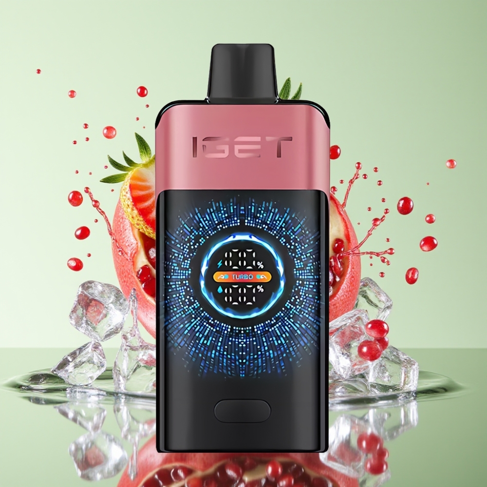 IGET ONE 12000 Puffs 2700mAh Tela Colorida Sabor Morango Romã Gelo IGET ONE 12000 Puffs 2700mAh Tela Colorida Sabor Morango Romã Gelo