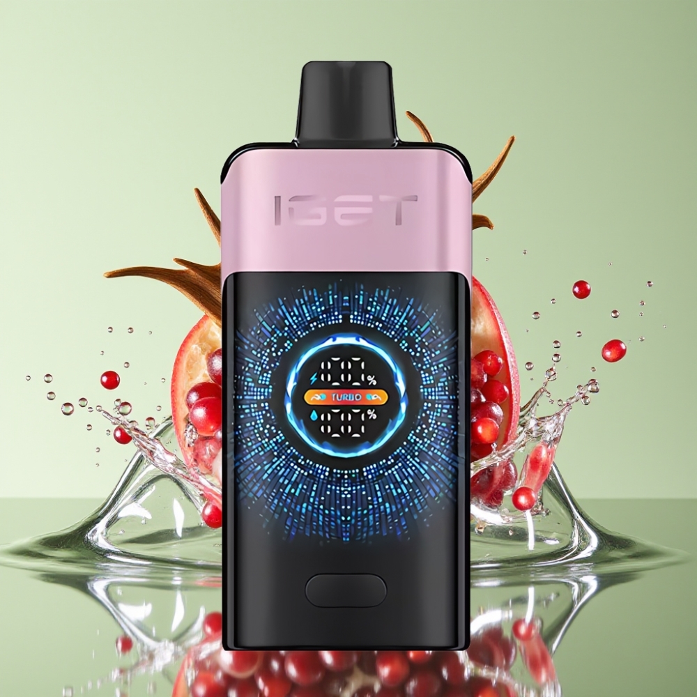 IGET ONE 12000 Puffs 2700mAh Tela Curva Grande Cereja Romã IGET ONE 12000 Puffs 2700mAh Tela Curva Grande Cereja Romã