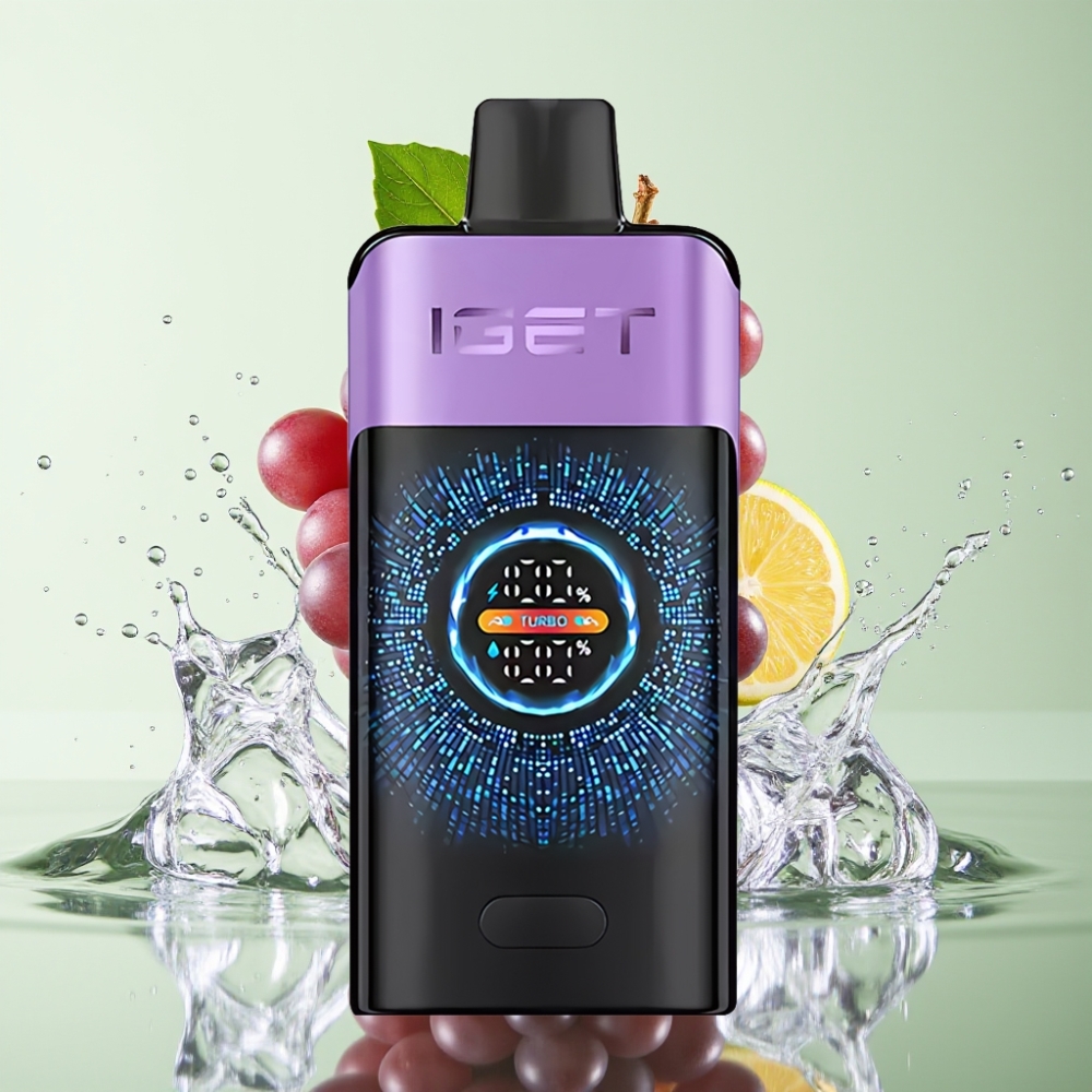 IGET ONE 12000 Puffs 2700mAh Tela Curva Grande Sabor Uva Gelada IGET ONE 12000 Puffs 2700mAh Tela Curva Grande Sabor Uva Gelada