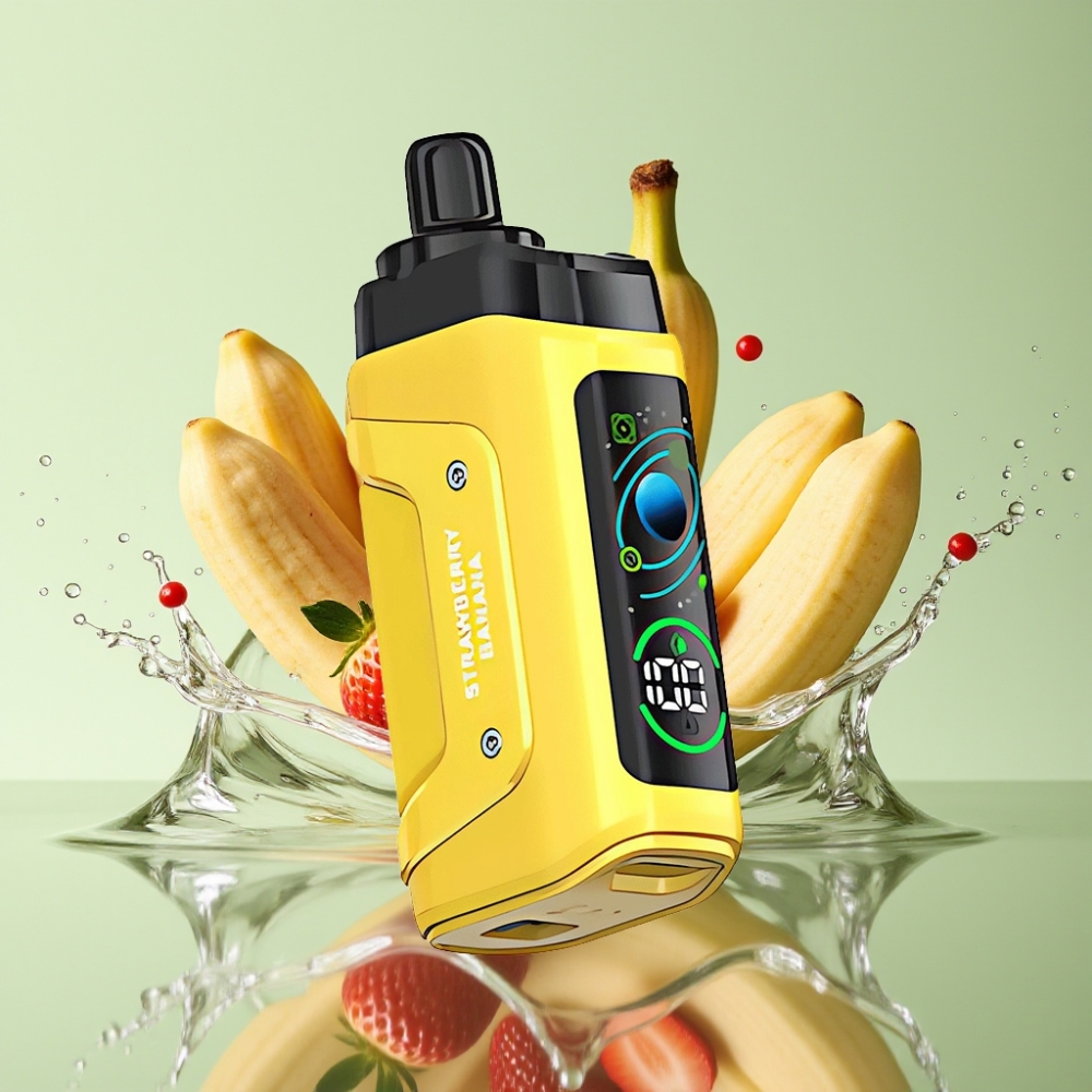 Razz Bar 45000 Puffs 1.0 Ohm Ajustável Morango Banana Razz Bar 45000 Puffs 1.0 Ohm Ajustável Morango Banana