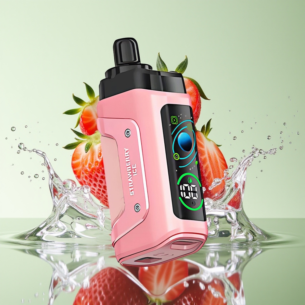 Razz Bar 45000 Puffs Bobina Mesh 1.0 Ohm Bateria 650 Mah Recarregável Type-C Sabor Morango Gelo Razz Bar 45000 Puffs Bobina Mesh 1.0 Ohm Bateria 650 Mah Recarregável Type-C Sabor Morango Gelo