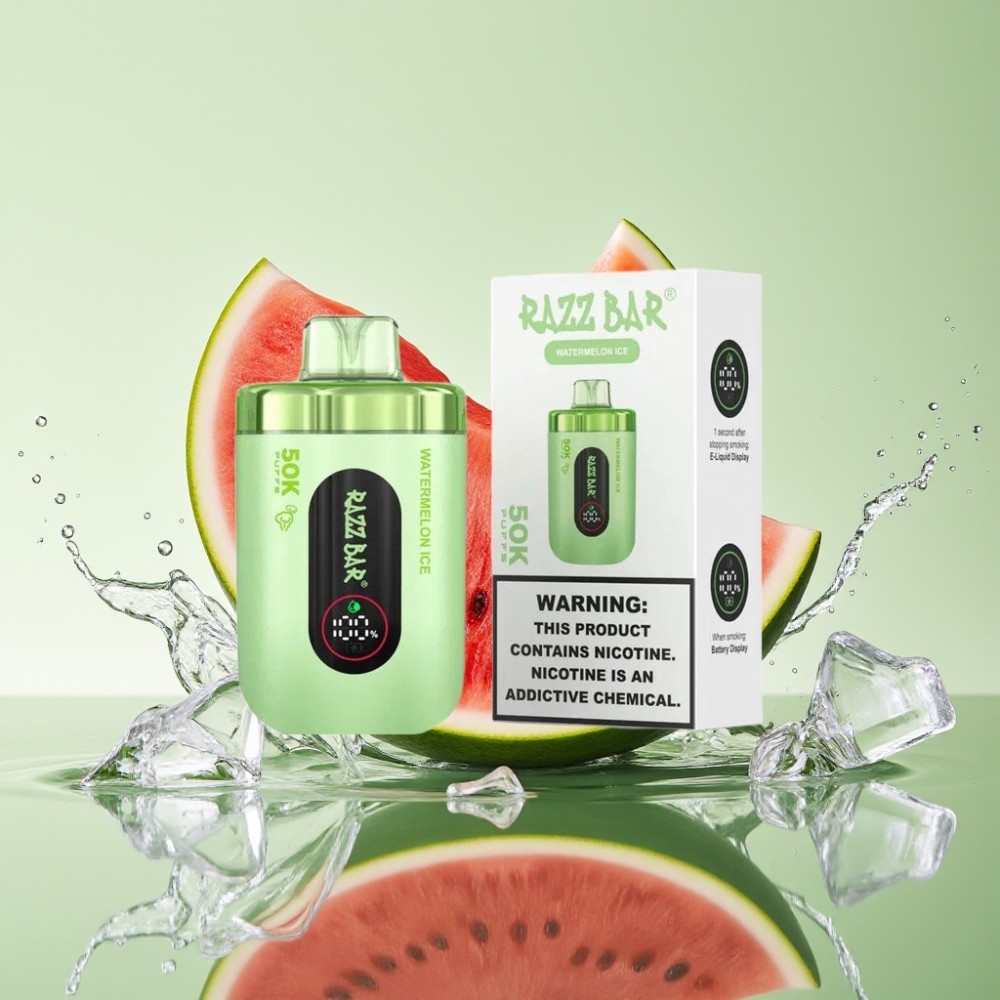 Razz Bar 50K Puffs 1.0 Ohm Recarregável Melancia Gelada