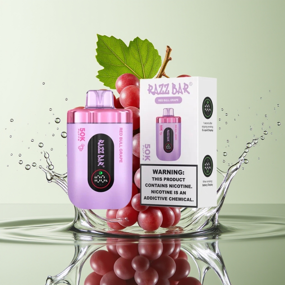 Razz Bar 50K Puffs 1.0 Ohm Tipo-C Uva Red Bull