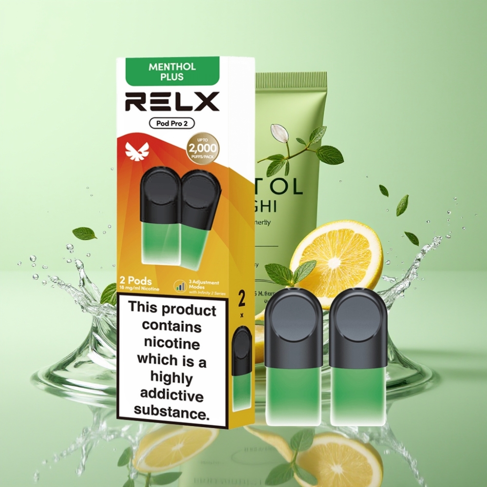 RELX Pod Pro 2 600 Puffs 1.8% Nicotina 1.9ml Menta-Mentol Plus