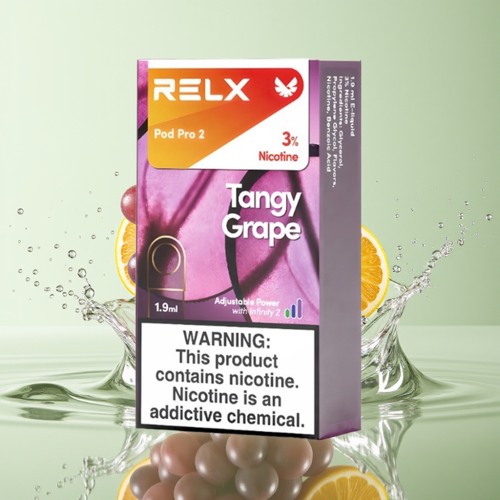 RELX Pod Pro 2 600 Puffs 1.9ml Uva Picante 3% Nicotina Modos Eco/Smooth/Boost