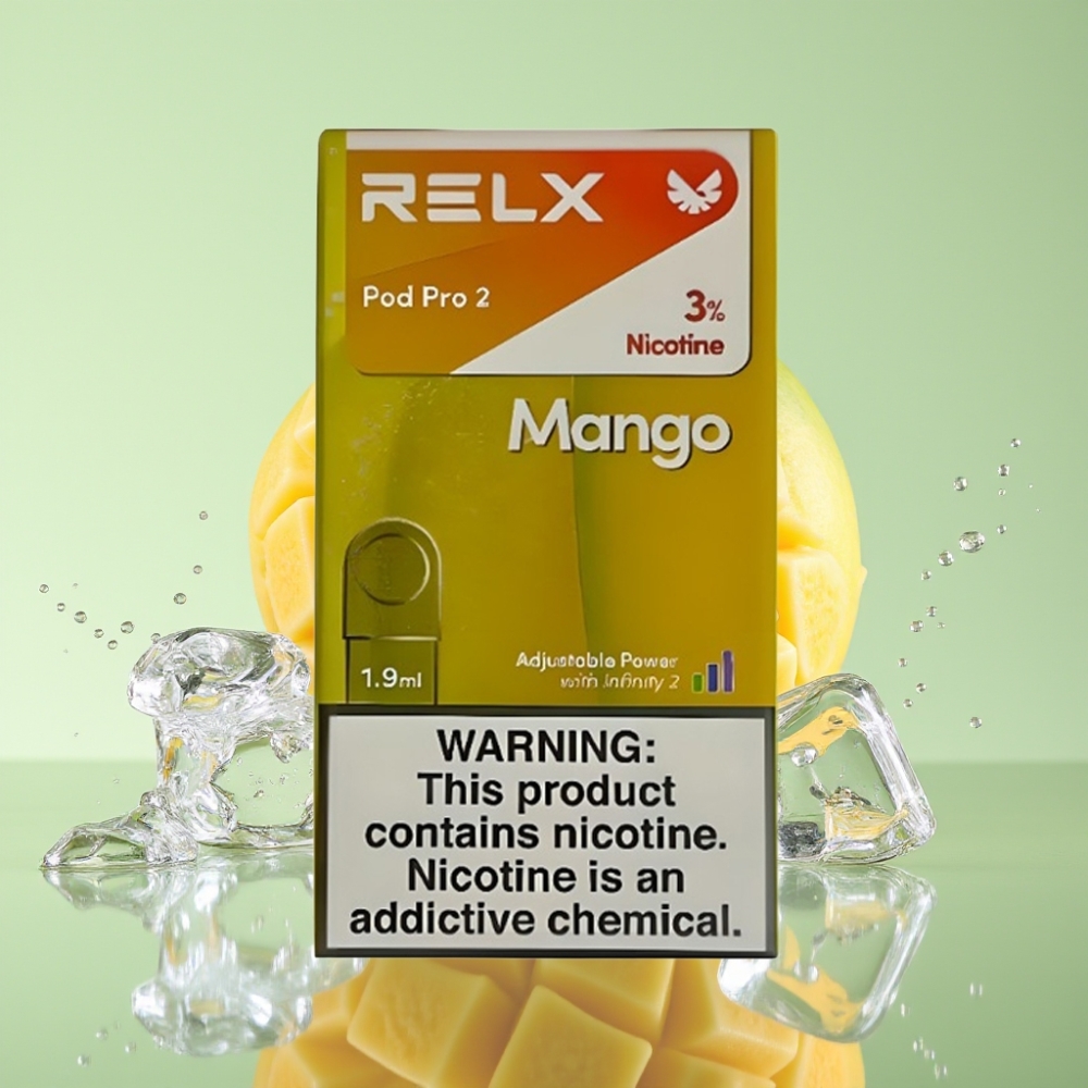 RELX Pod Pro 2 600 Puffs 3% Nicotina 1.9ml Mangueira Gelo
