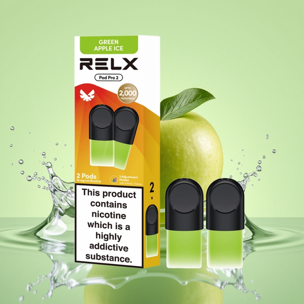 RELX Pod Pro 2 600 puffs 1.9ml Maçã Verde Gelada 1.8%