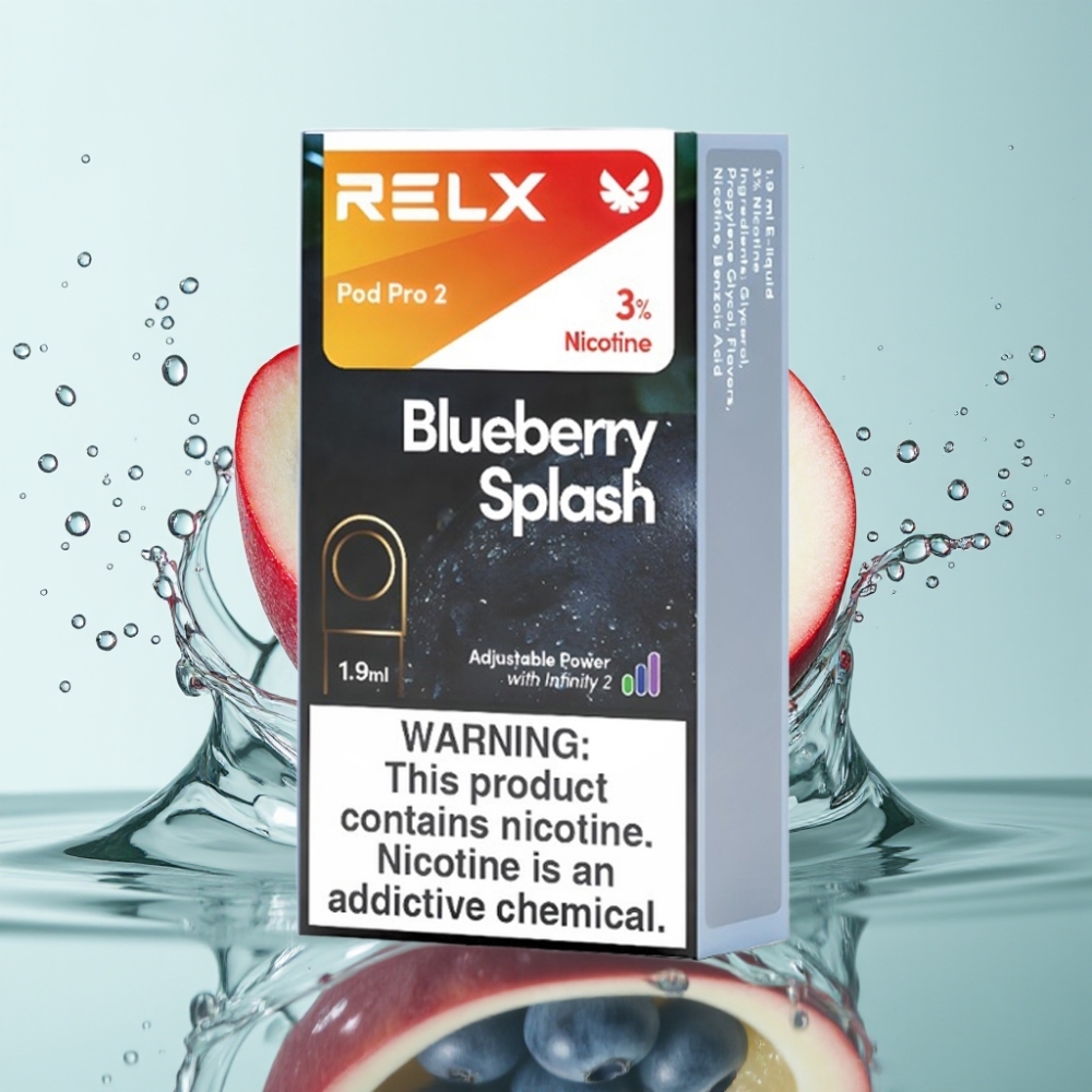 RELX Pod Pro 2 600 tiros 3% nicotina 1.9ml Mirtilo Explosivo