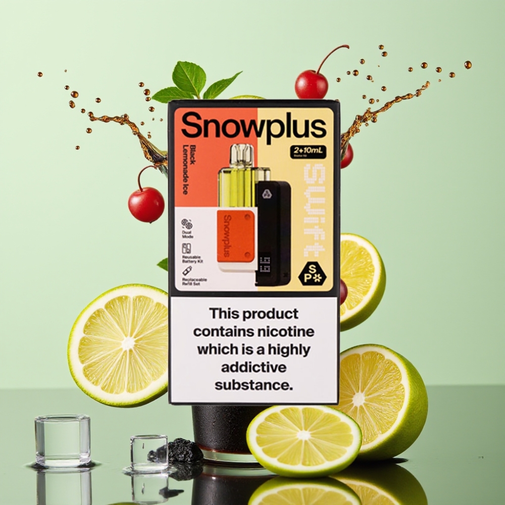 Snowplus Swift 5000 Puffs 1000mAh Dual Mesh Limonada Preta Gelo