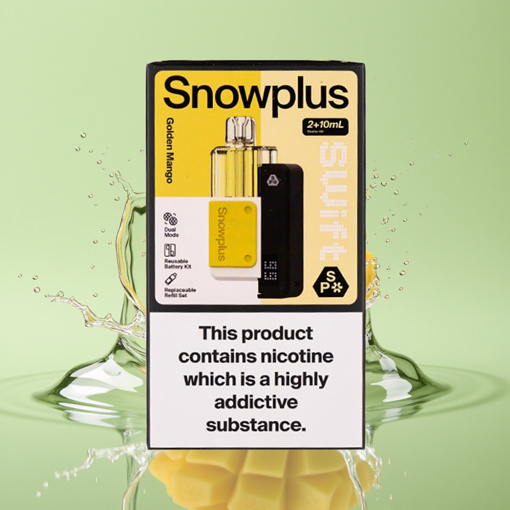 Snowplus Swift 5000 Puffs Dual Mesh 1000mAh 12ml 2% Manga Dourada