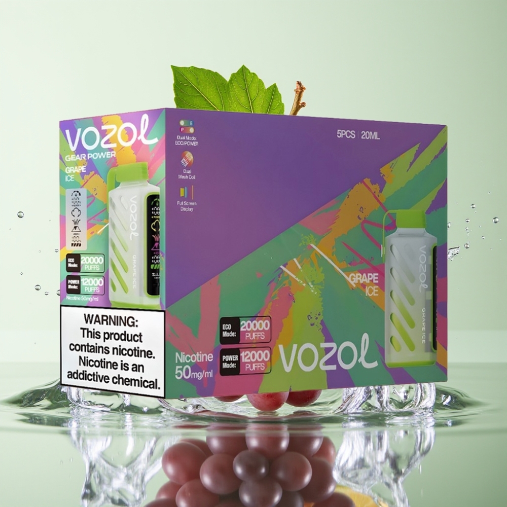 VOZOL Gear Power 20000 Puffs S.i.L.C. Tech Dual Mesh 20mL 5% Uva Gelo