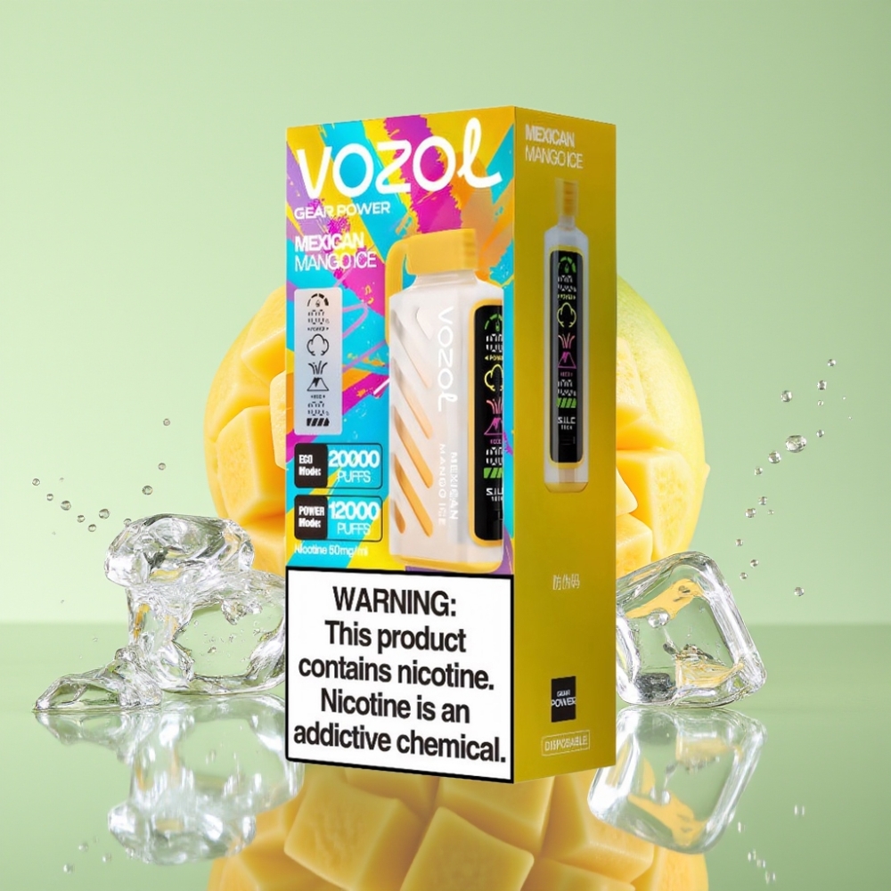 VOZOL Gear Power 20000 Puffs S.i.L.C. Tech Dual Mesh Coil 20mL 5% Manga Mexicana Gelada