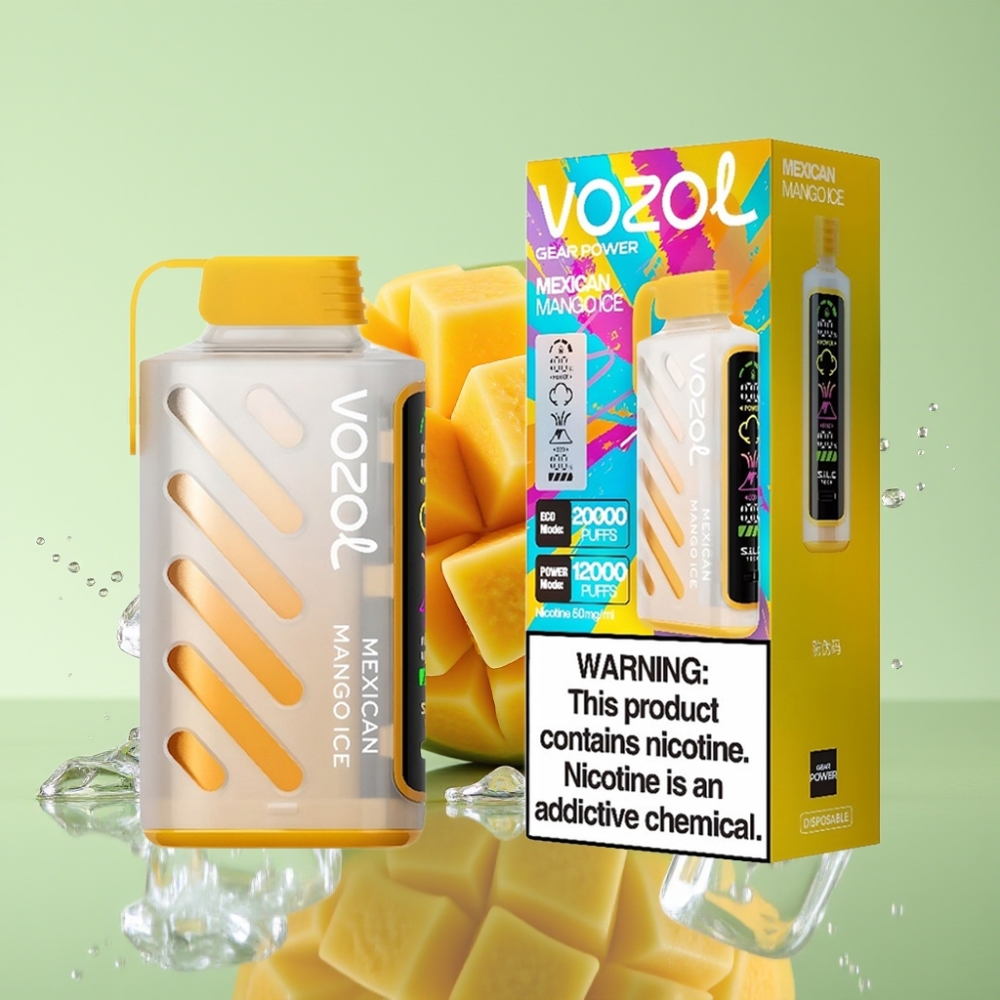 VOZOL Gear Power 20000 Puffs S.i.L.C. Tech Dual Mesh Coil 20mL 5% Manga Mexicana Gelada