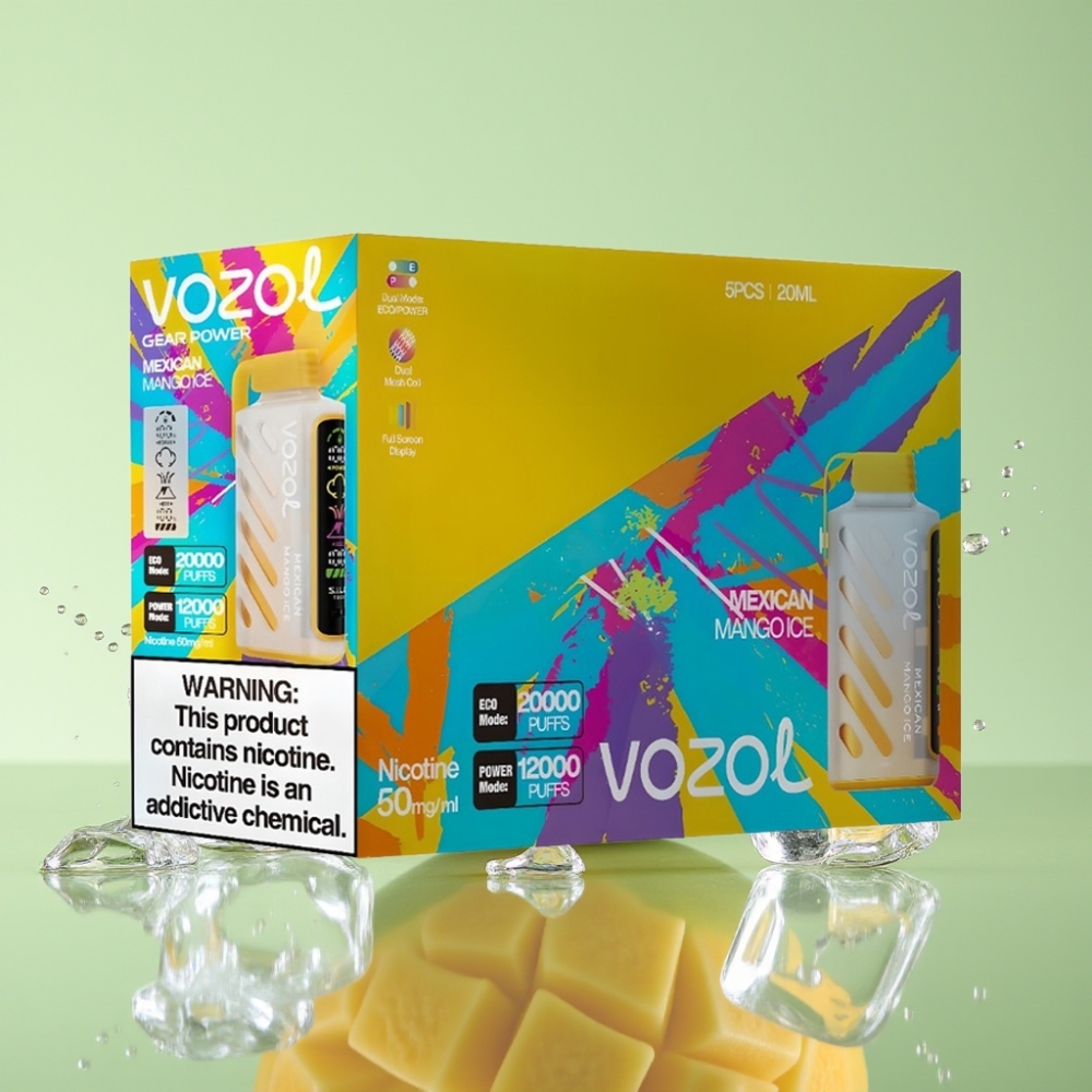 VOZOL Gear Power 20000 Puffs S.i.L.C. Tech Dual Mesh Coil 20mL 5% Manga Mexicana Gelada