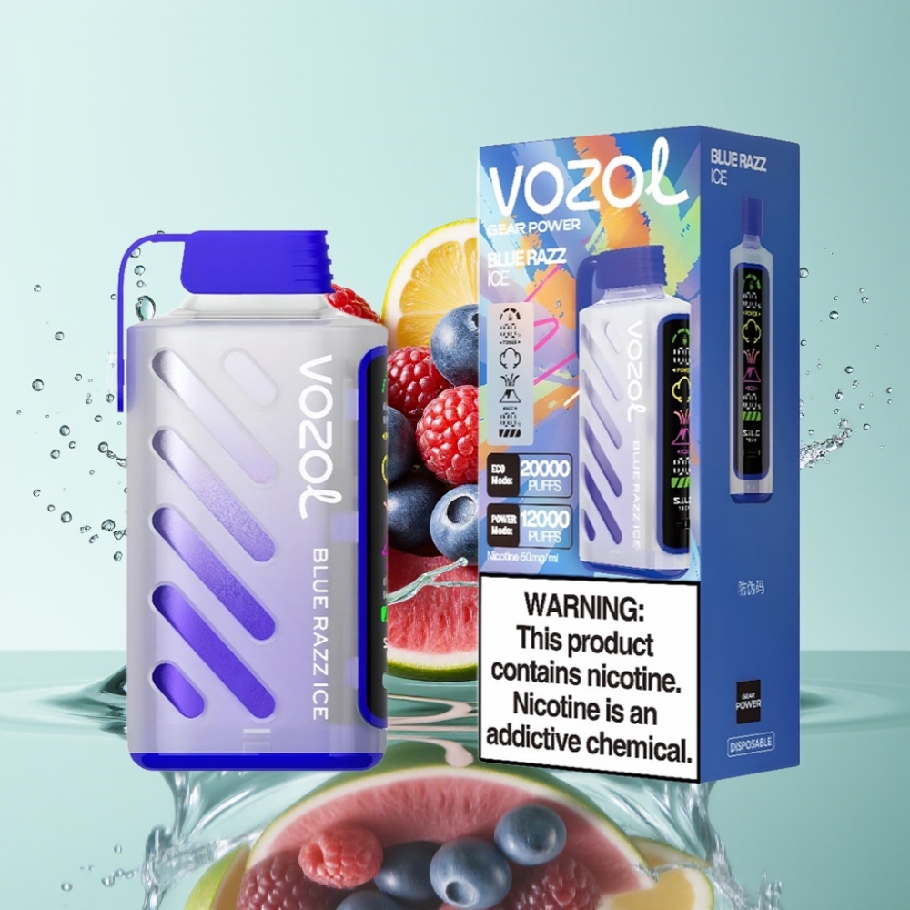 VOZOL Gear Power 20000 Puffs S.i.L.C. Tech Dual Mesh Coil 20mL 5% Mirtilo Gelado