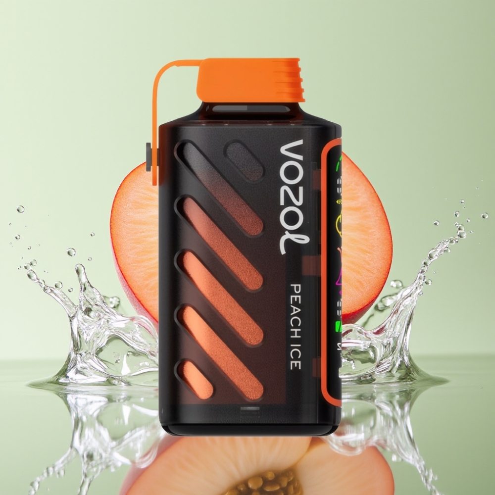 VOZOL Gear Power 20000 Puffs S.i.L.C. Tech Dual Mesh Coil Pêssego Gelo 20mL 50mg