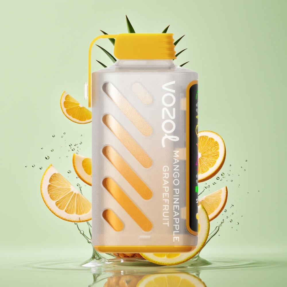 VOZOL Gear Power 20000 Puffs S.i.L.C. Tech Dual Mesh Coil Tela Cheia 20mL 5% Manga Abacaxi Toranja