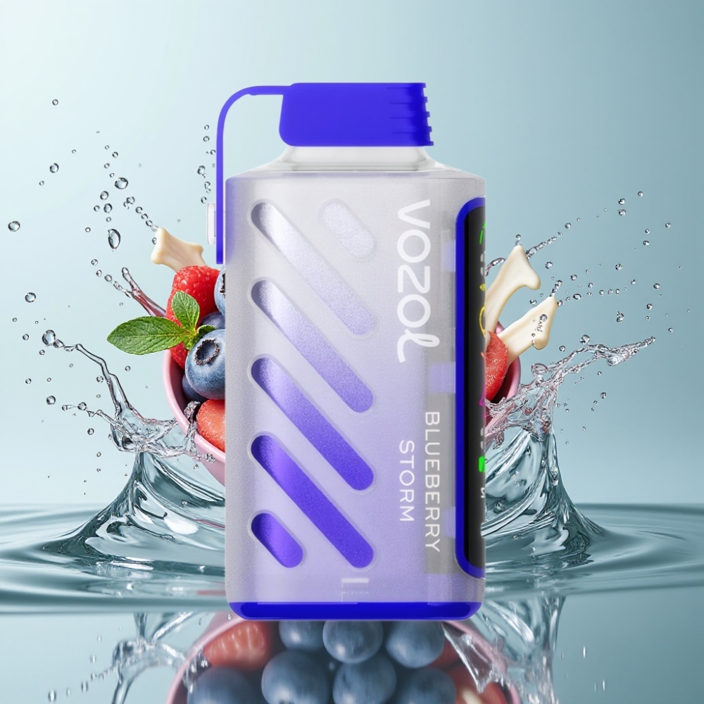 VOZOL Gear Power 20000 Puffs Tempestade de Mirtilo Tela Inteira Dual Mesh 20mL 5%