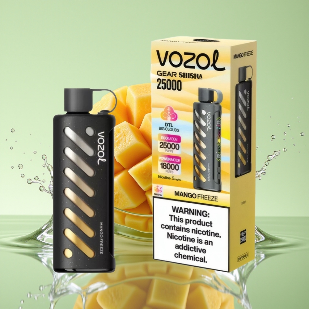 VOZOL Gear Shisha 25000 Puffs S.iL.C Tech Dual Mesh Manga Gelado