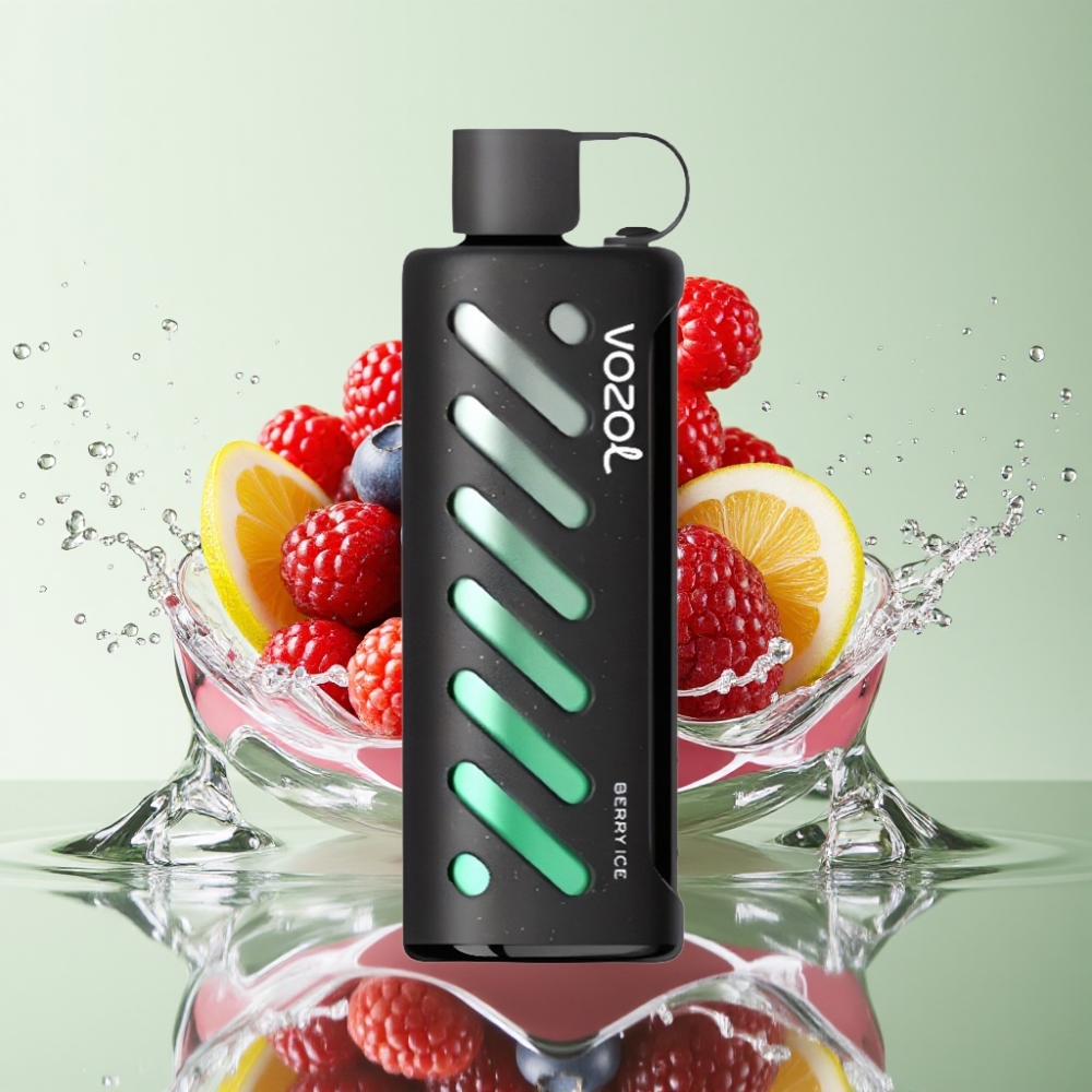 VOZOL Gear Shisha 25000 Puffs S.i.L.C Tech Dual Mesh 1000mAh 5mg/ml Berry Ice (Gelado de Frutas Vermelhas)