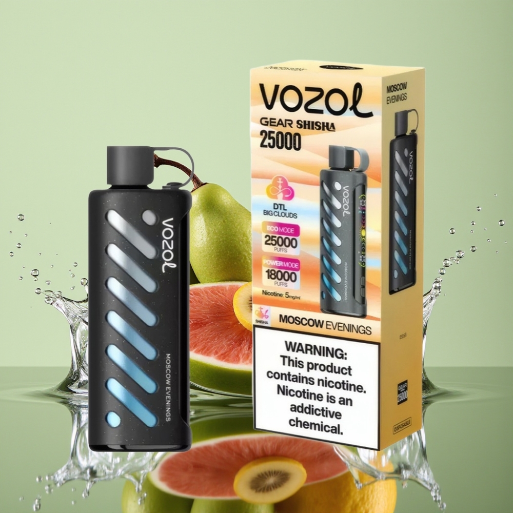 VOZOL Gear Shisha 25000 Puffs S.i.L.C Tech Dual Mesh 1000mAh 5mg/ml Noites de Moscou