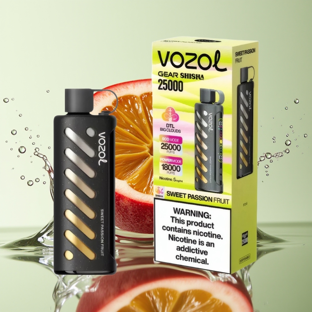 VOZOL Gear Shisha 25000 Puffs S.i.L.C Tech Dual Mesh Maracuja Doce