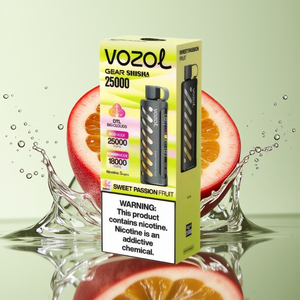 VOZOL Gear Shisha 25000 Puffs S.i.L.C Tech Dual Mesh Maracuja Doce