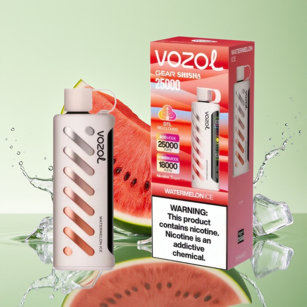 VOZOL Gear Shisha 25000 Puffs S.i.L.C Tech Dual Mesh Melancia Gelada