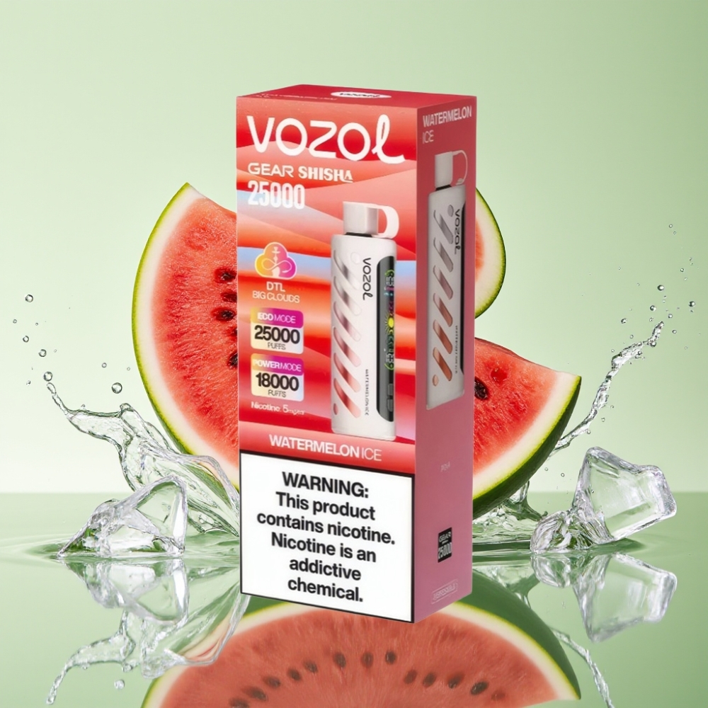 VOZOL Gear Shisha 25000 Puffs S.i.L.C Tech Dual Mesh Melancia Gelada